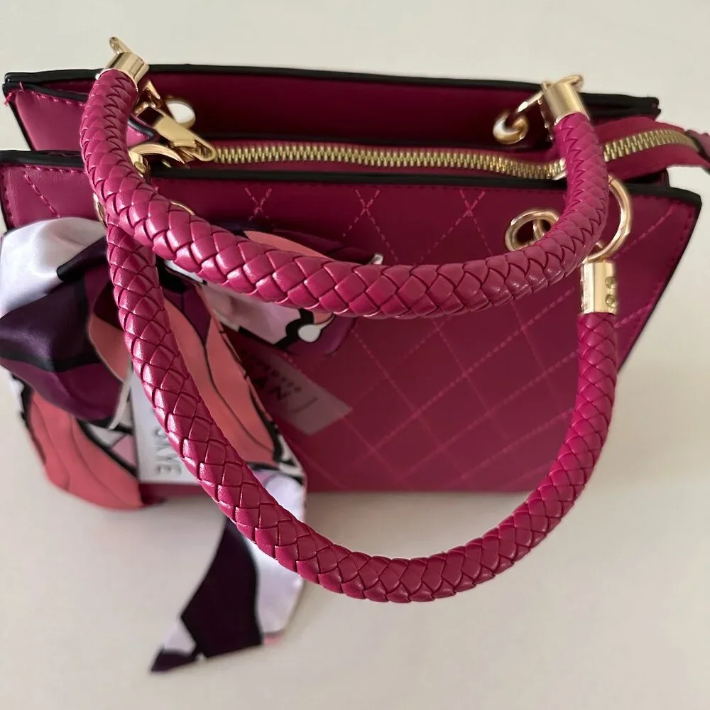 MALIBU SKYE Vegan Leather Fuchsia Pink Bag